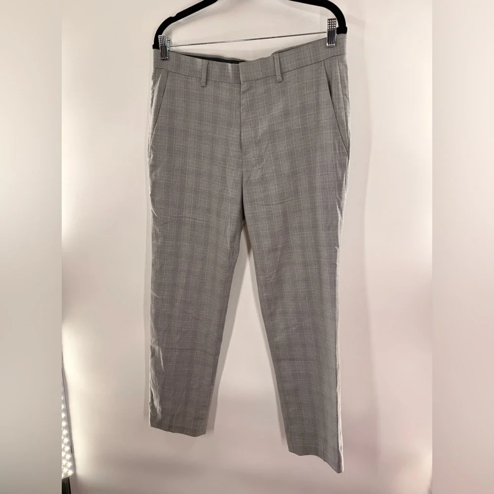 EUC Kenneth Cole Reaction Stretch Plaid Dress Pants - Picture 3 of 8